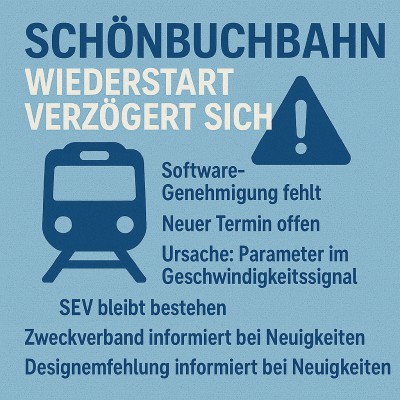 Schienenersatzverkehr bleibt: Wiederstart der Schönbuchbahn verzögert sich